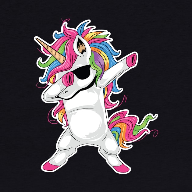 Dabbing Unicorn Rainbow Sungalsses Dab Cool by SinBle